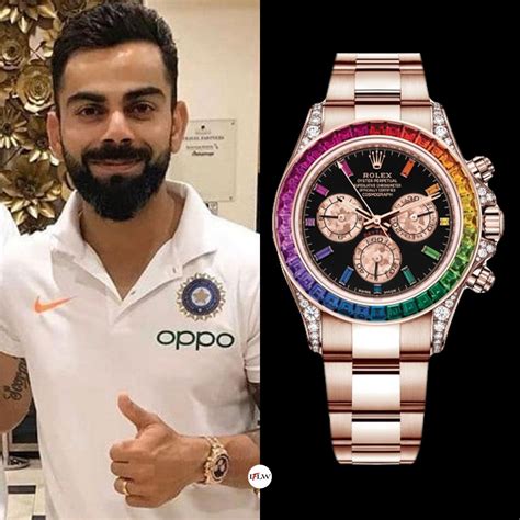 rolex virat kohli watch|virat kohli rainbow.